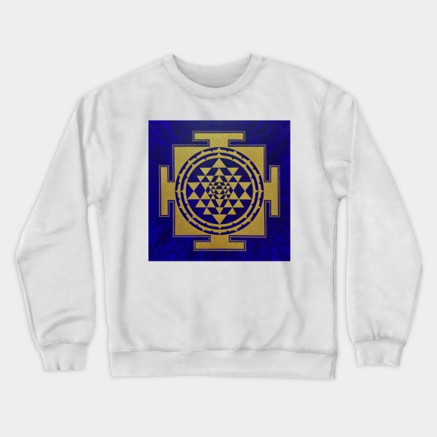 SHRI YANTRA BLUE Crewneck Sweatshirt by wernerszendi